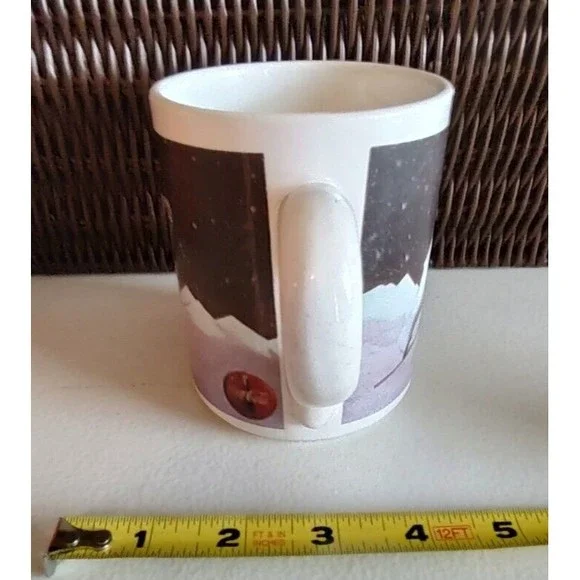 Coca Cola Polar Bear Coffee Mug Skiing Tea Cup Gibson 1996 - Picture 2 of 5
